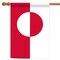 Toland Home Garden White and Red Greenland Outdoor House Flag 40" x 28"